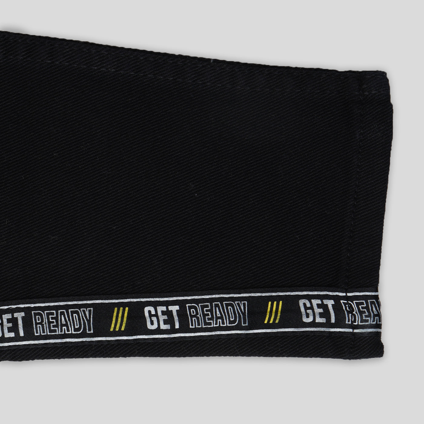 Boys Pant Denim Tape Get Ready - BLACK