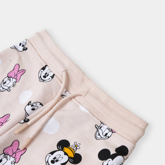 Girls Pyjama Characters Printed - Light Peach