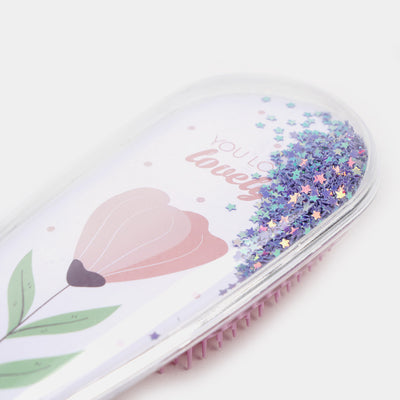 Transparent Glitter Hair Brush For Girls