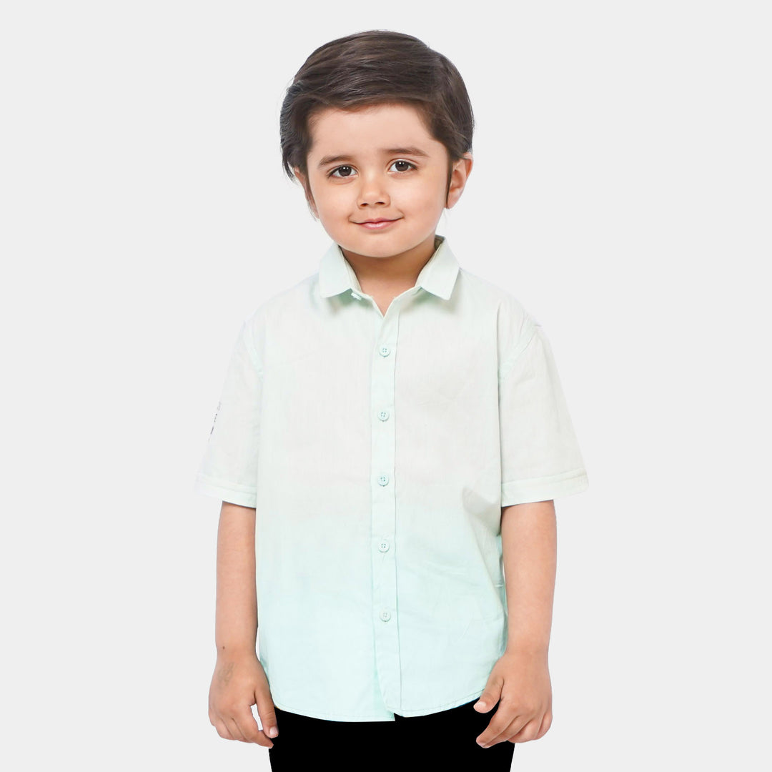 Boys Cotton Casual Shirt Dip n Dye | Mint Green