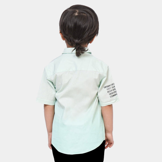 Boys Cotton Casual Shirt Dip n Dye | Mint Green