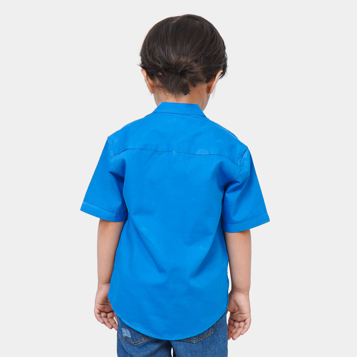 Boys Cotton Casual Shirt What's Up | Royal Blue