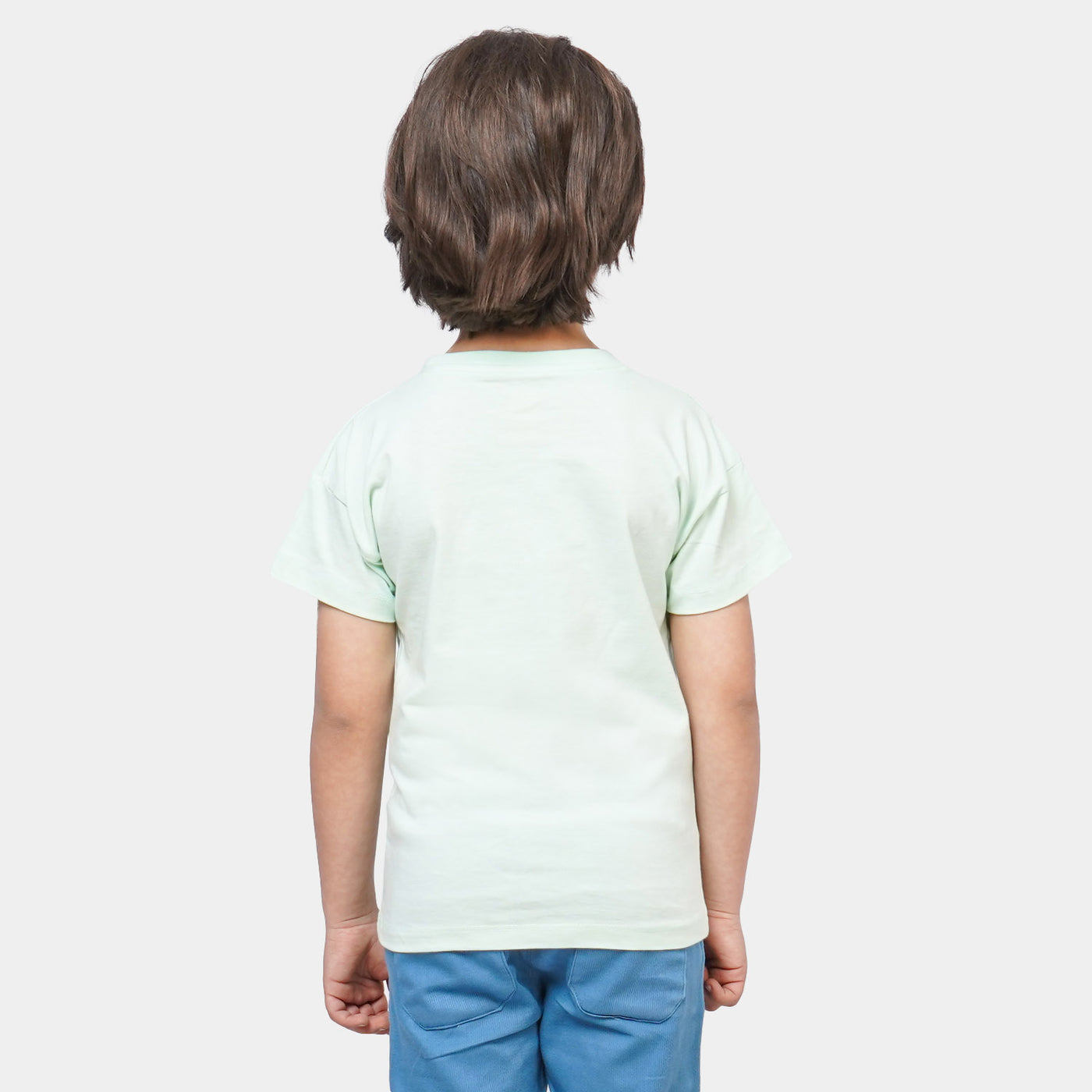 Boys Cotton T-Shirt Million Years - Sea Green