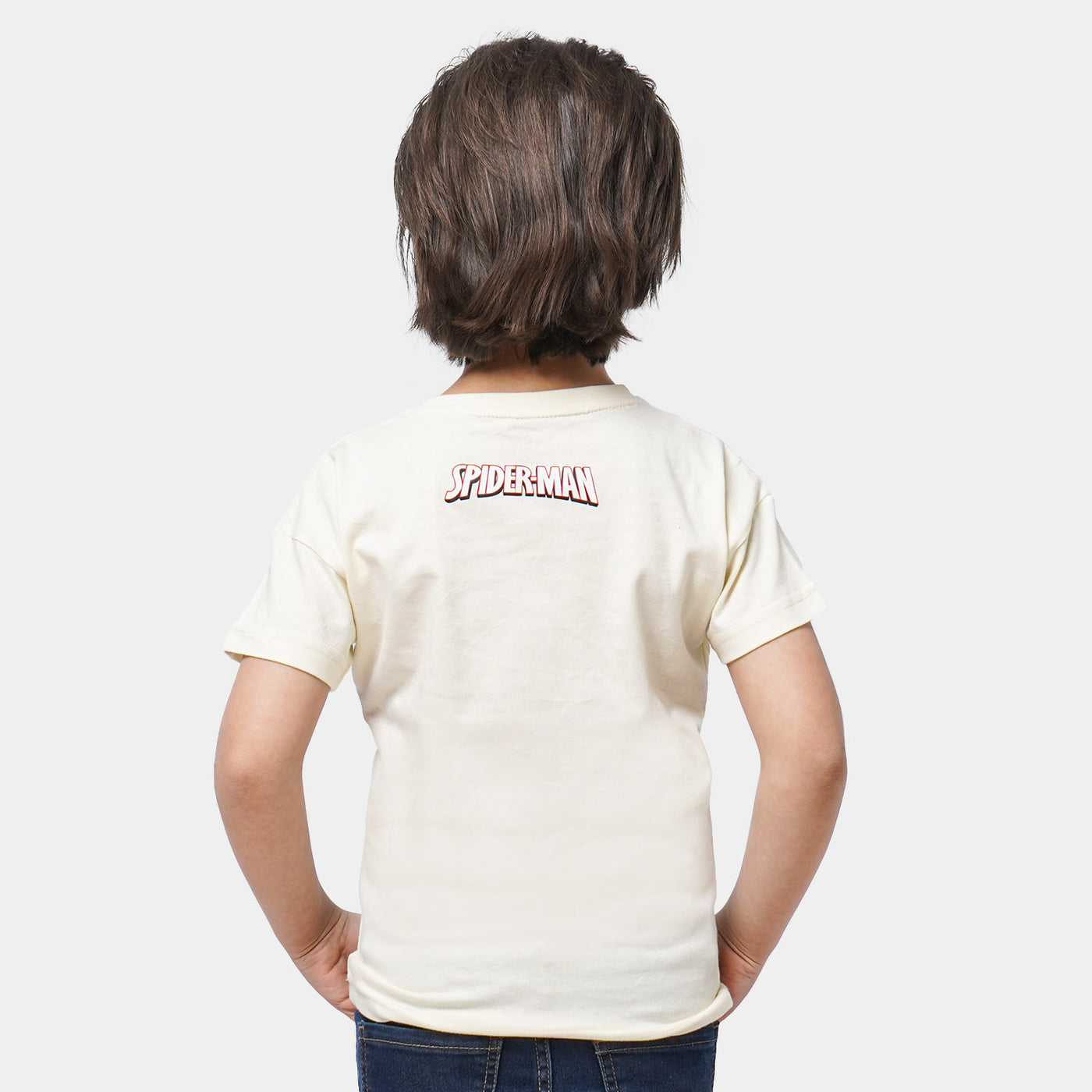 Boys Cotton T-Shirt Character - Cream