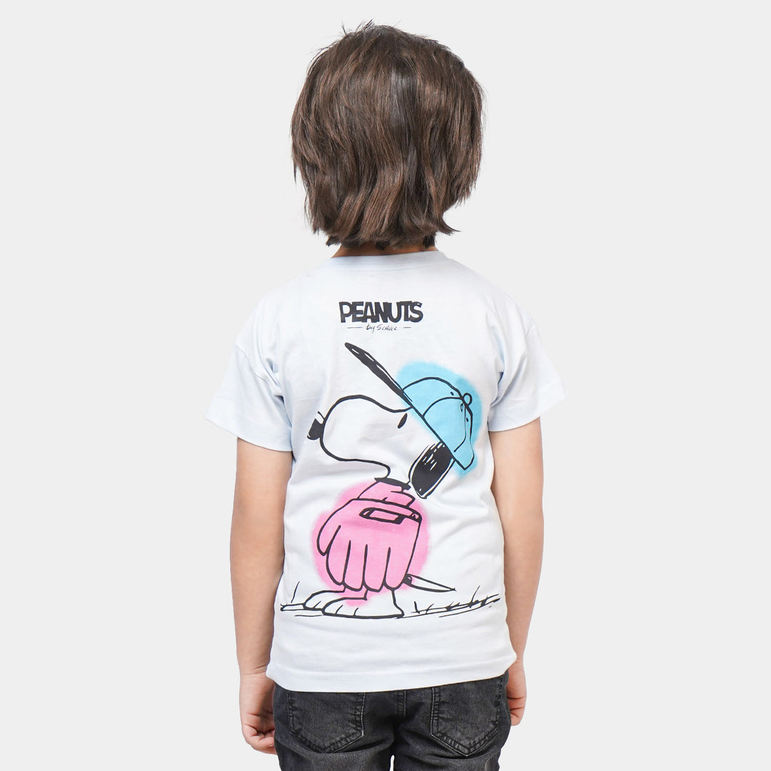 Boys Cotton T-Shirt Character - White