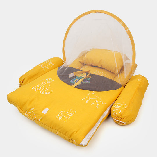 Infant Baby Carry Nest With Pillow 4PCs Set | Yellow