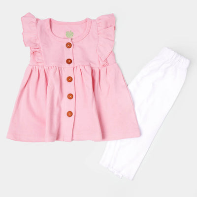 Infant Girls Cotton 2 PCs Basic Frill