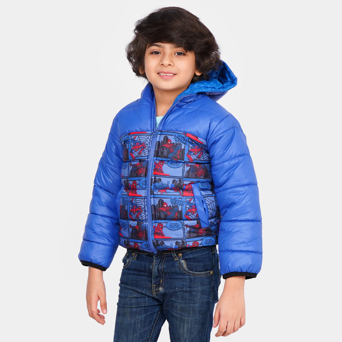 Boys Character Quilted Jacket - Blue