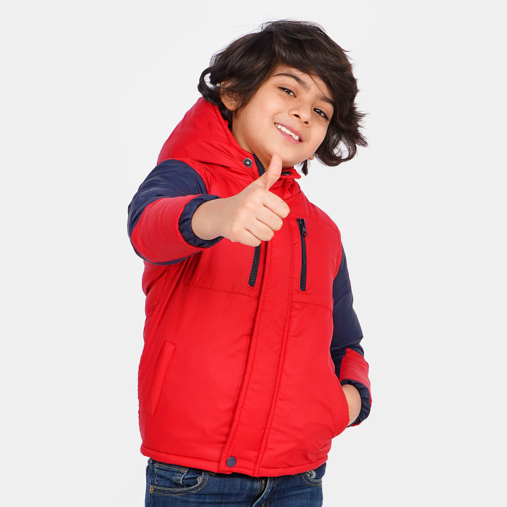 Boys Jacket C/Sleeve - Red