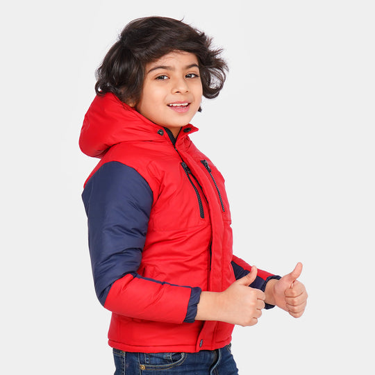 Boys Jacket C/Sleeve - Red