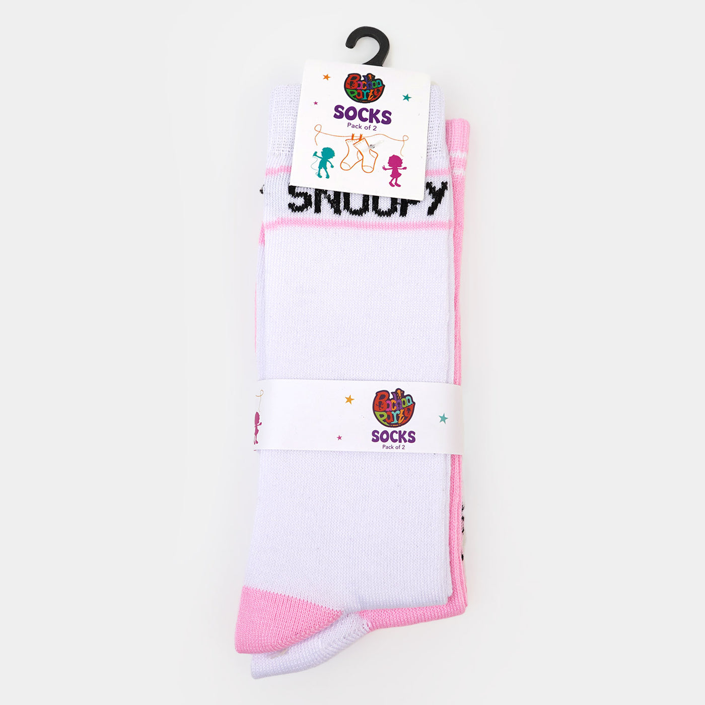 Girls Socks Pack of 2 Flower | Pink/White