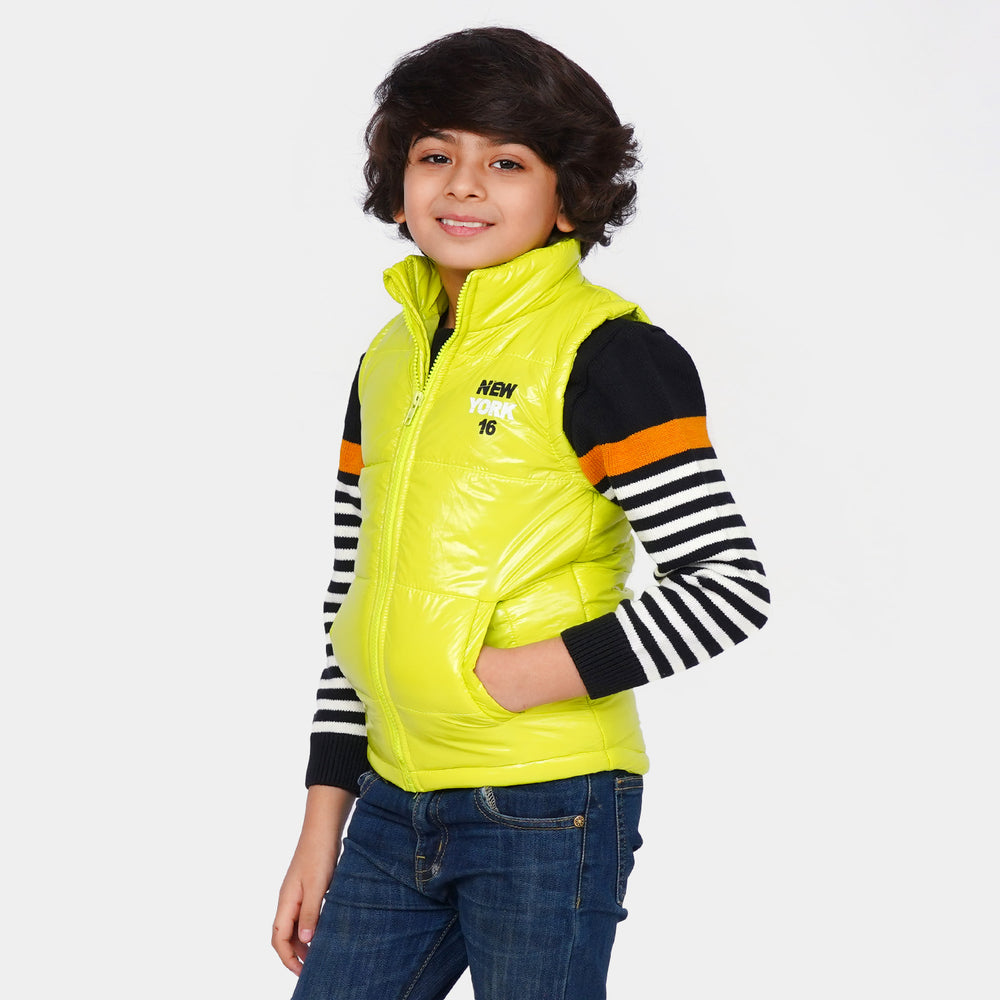 Boys Quilted Jacket New York - Neon Green