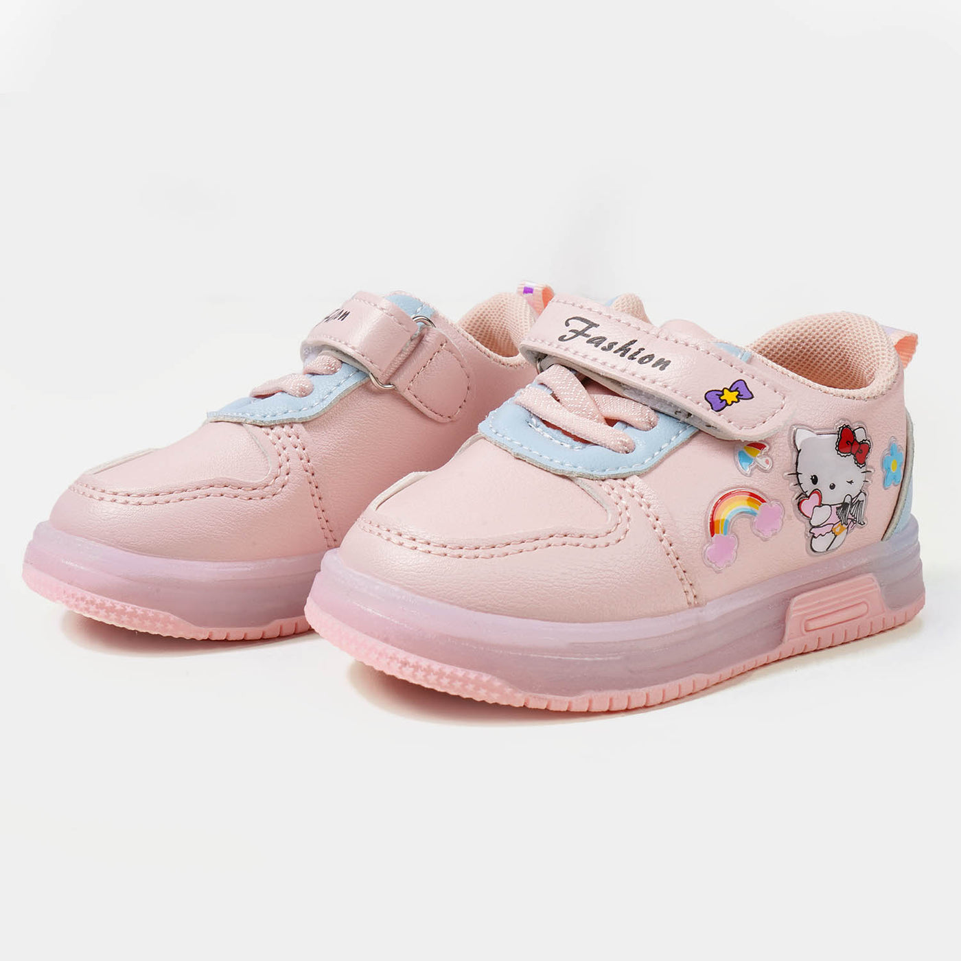 Girls Sneakers With Light Effect | Pink