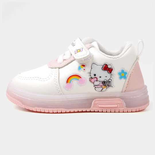 Girls Sneakers With Multi Lights Effects | White