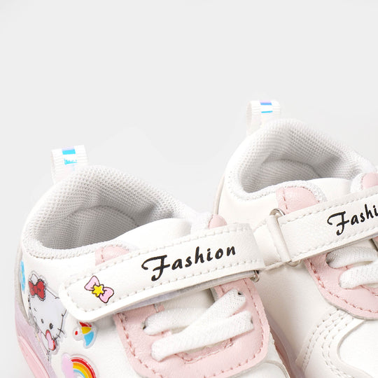 Girls Sneakers With Multi Lights Effects | White