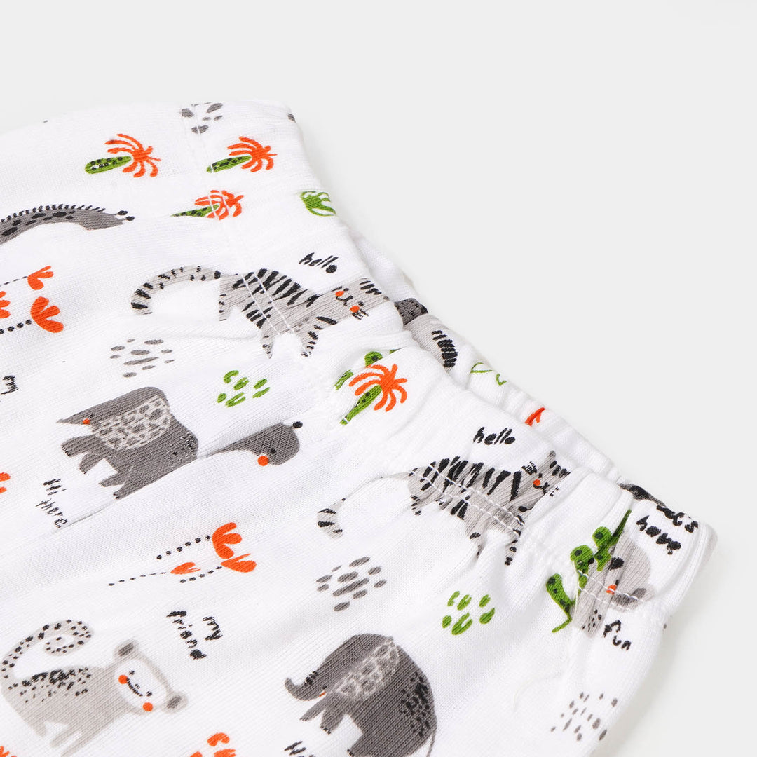 Infant Boys Pajama 3 PCs Set Wild Animal - Multi