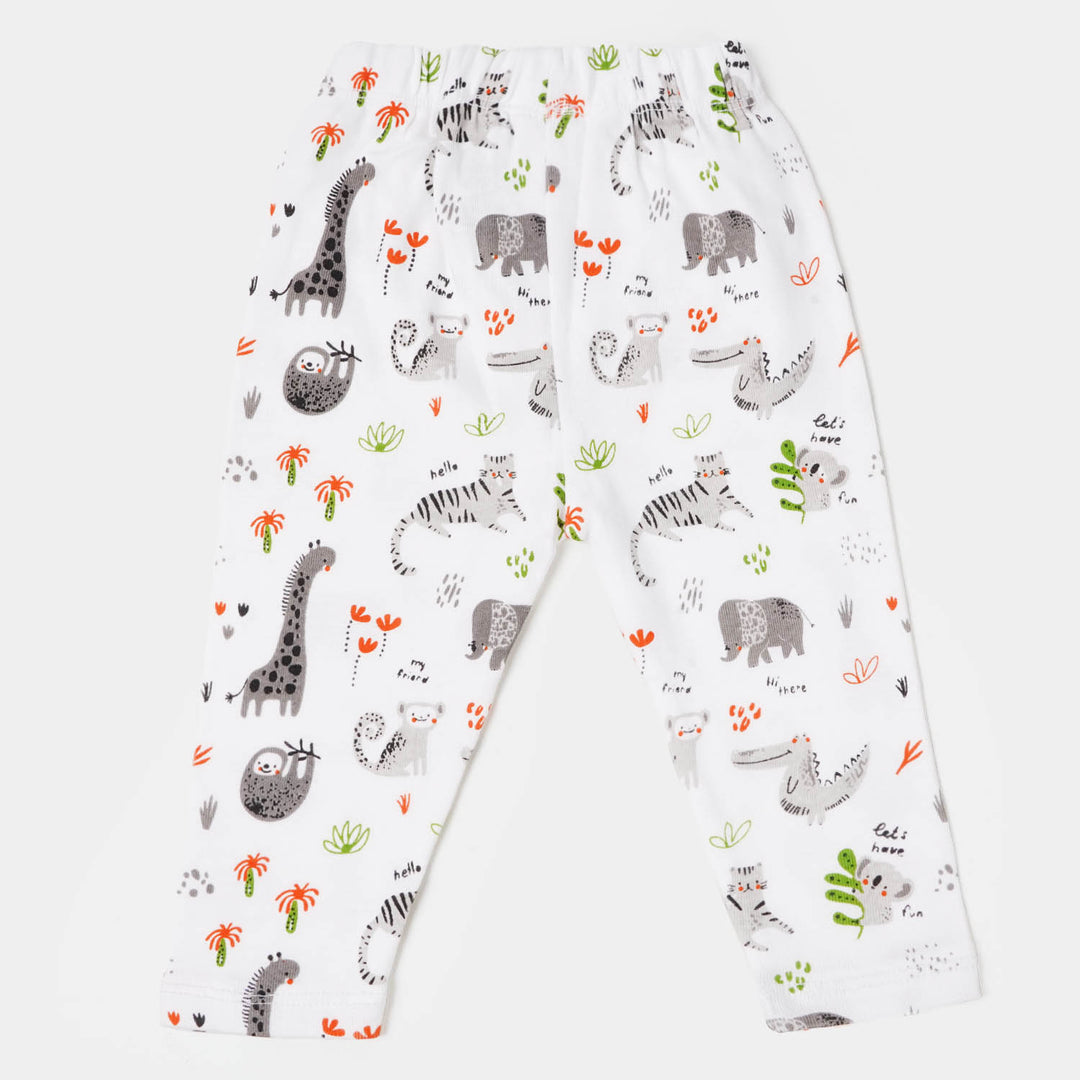 Infant Boys Pajama 3 PCs Set Wild Animal - Multi