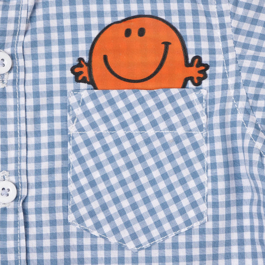 Infant Boys Cotton Casual Shirt Happy Today  - Checked