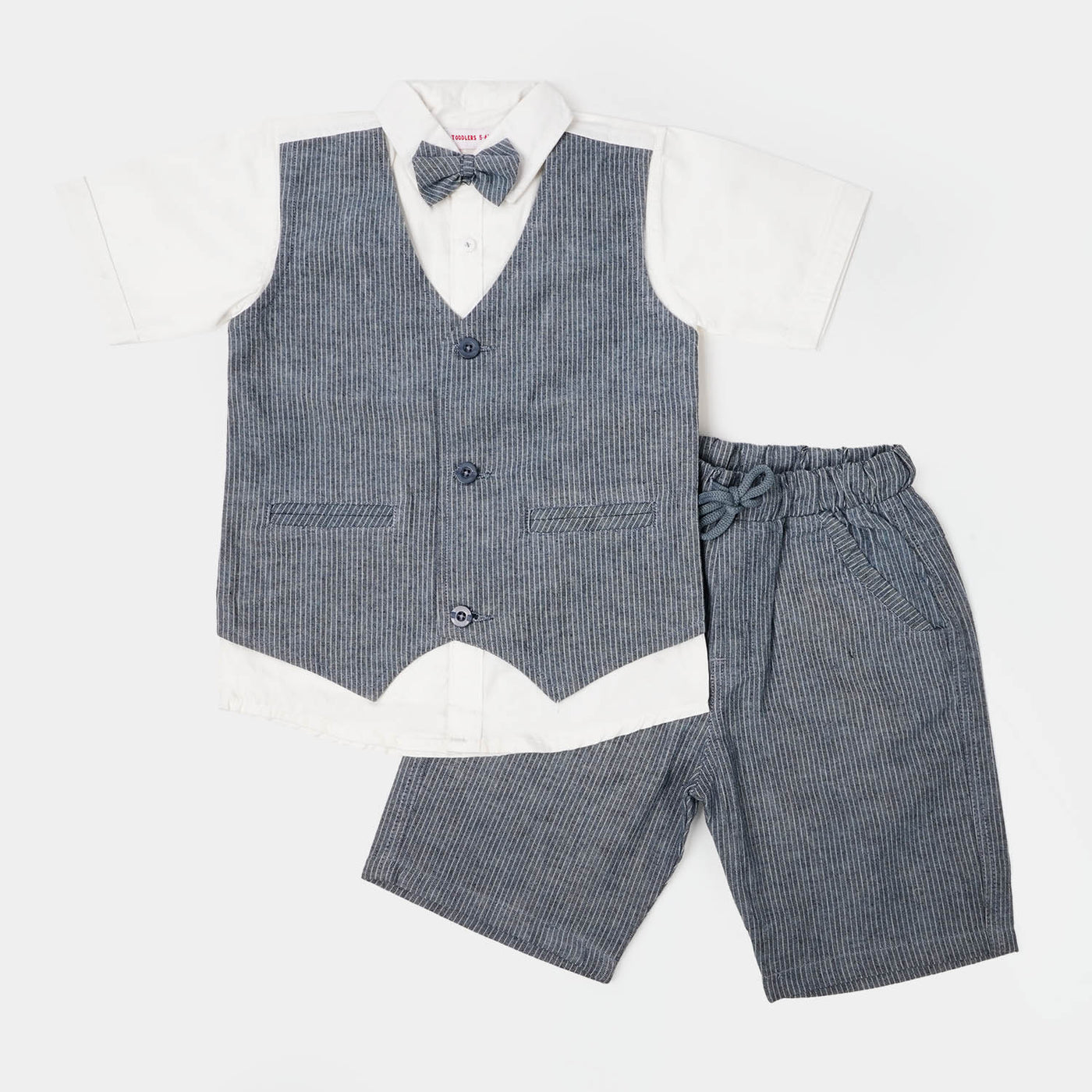 Boys Cotton Suit - GREY