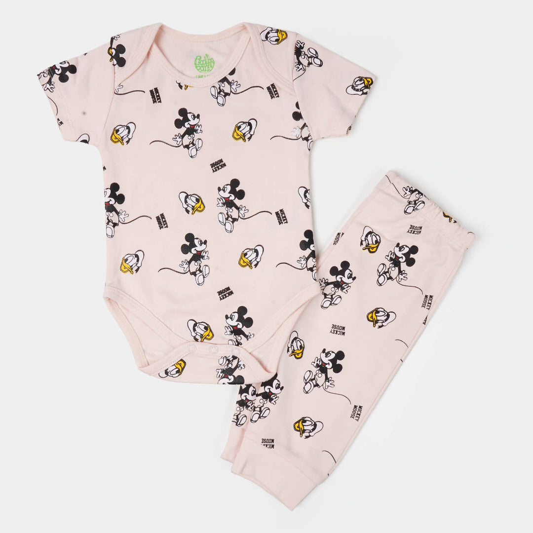 Infant Boys Cotton 2Pcs Set - Pearl