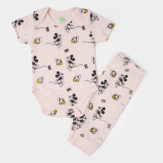 Infant Boys Cotton 2Pcs Set - Pearl