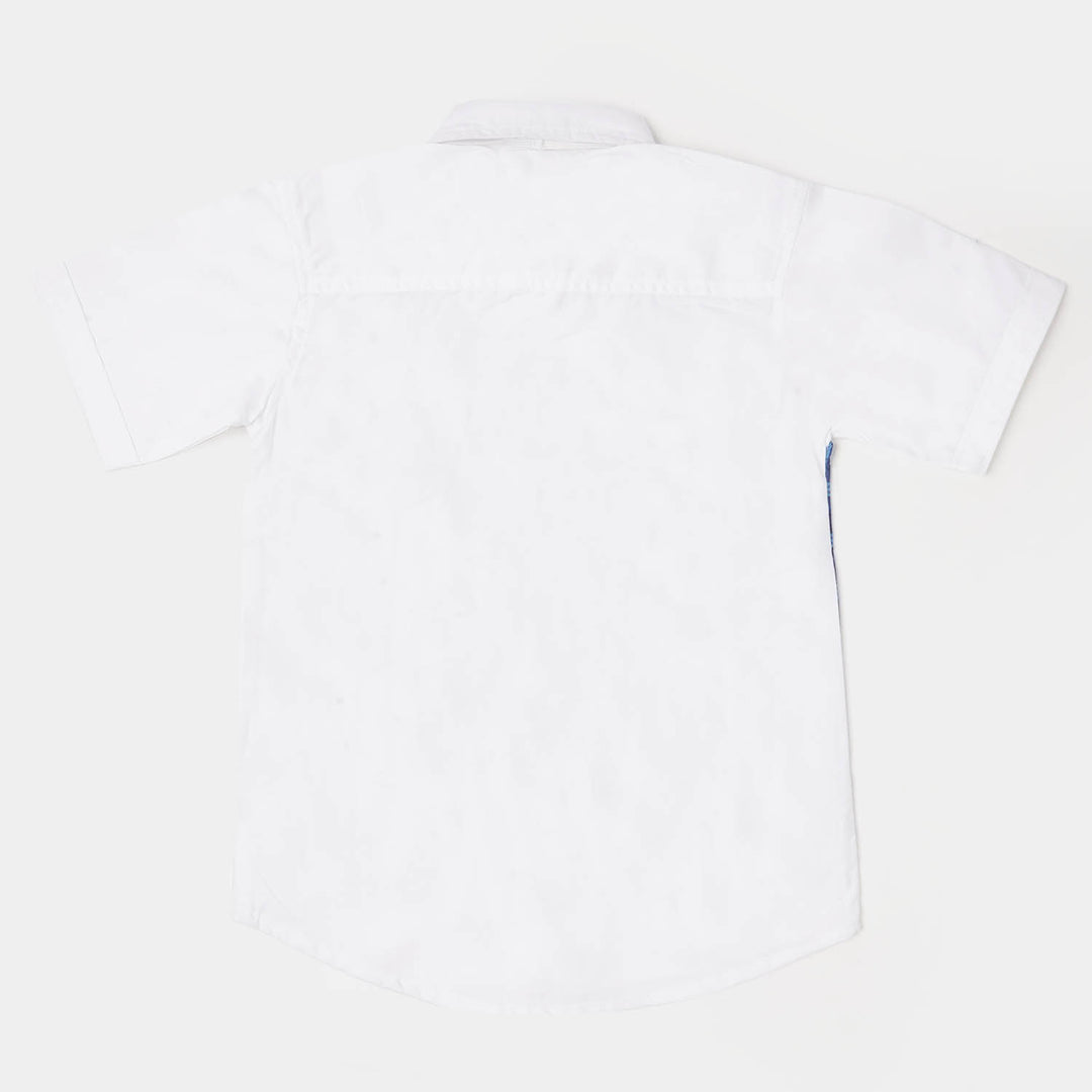 Boys Cotton Suit Check - Blue