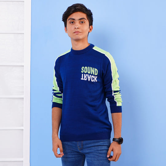 Teens  & Junior Boys Sweater Sound Track - NAVY