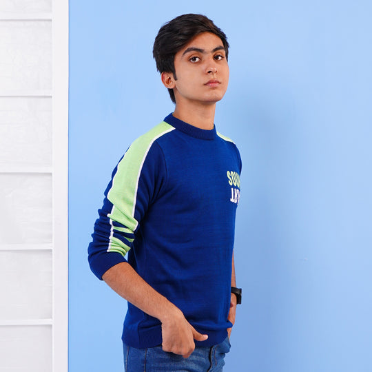 Teens  & Junior Boys Sweater Sound Track - NAVY