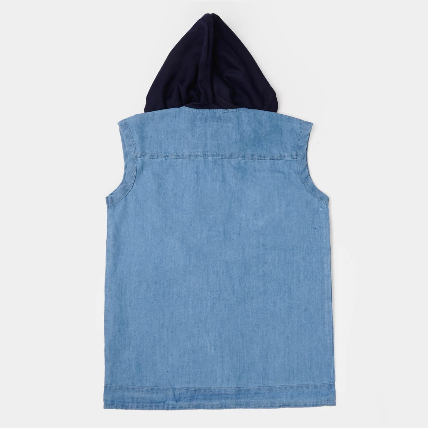 Boys Denim Suit Hooded - Ice Blue