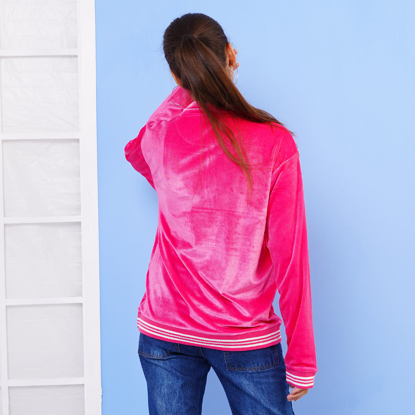 Girls Sweatshirt Frill Design - Pink