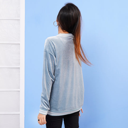 Teens Girls Sweatshirt Pearls  - GREY