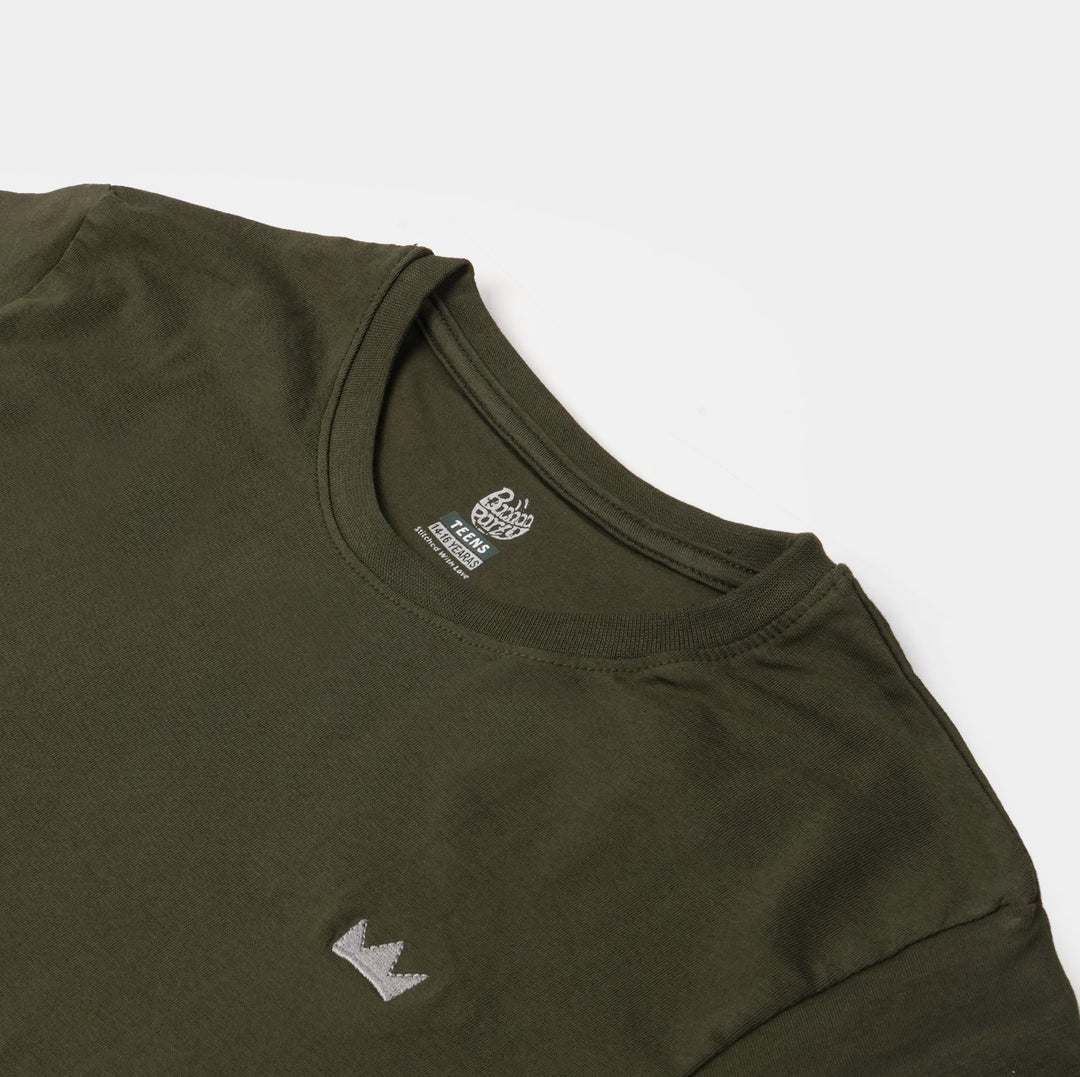 Teens Boys Lycra Jersey T-Shirt - Rifle Green