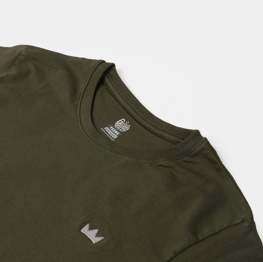 Teens Boys Lycra Jersey T-Shirt - Rifle Green