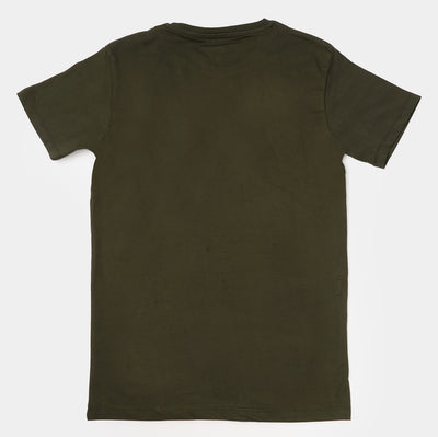 Teens Boys Lycra Jersey T-Shirt - Rifle Green