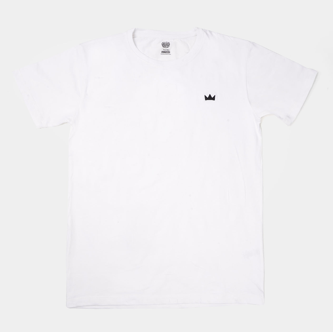 Teens Boys Lycra Jersey T-Shirt - White