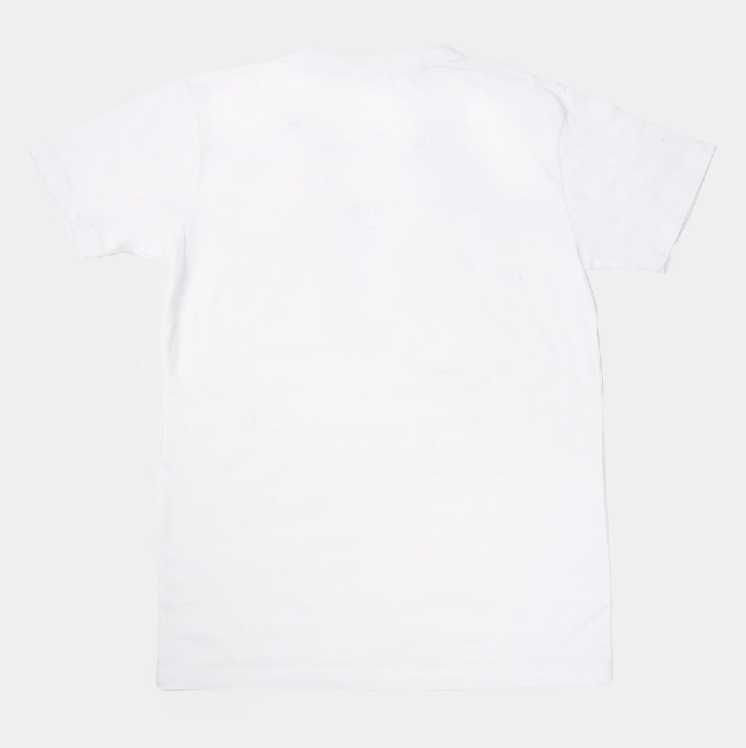 Teens Boys Lycra Jersey T-Shirt - White