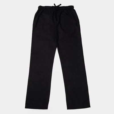 Teens Boys Linen Pocket Pajama  - BLACK