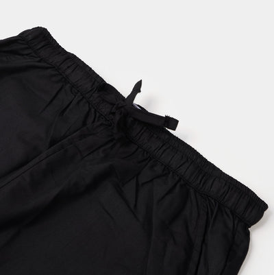 Teens Boys Linen Pocket Pajama  - BLACK