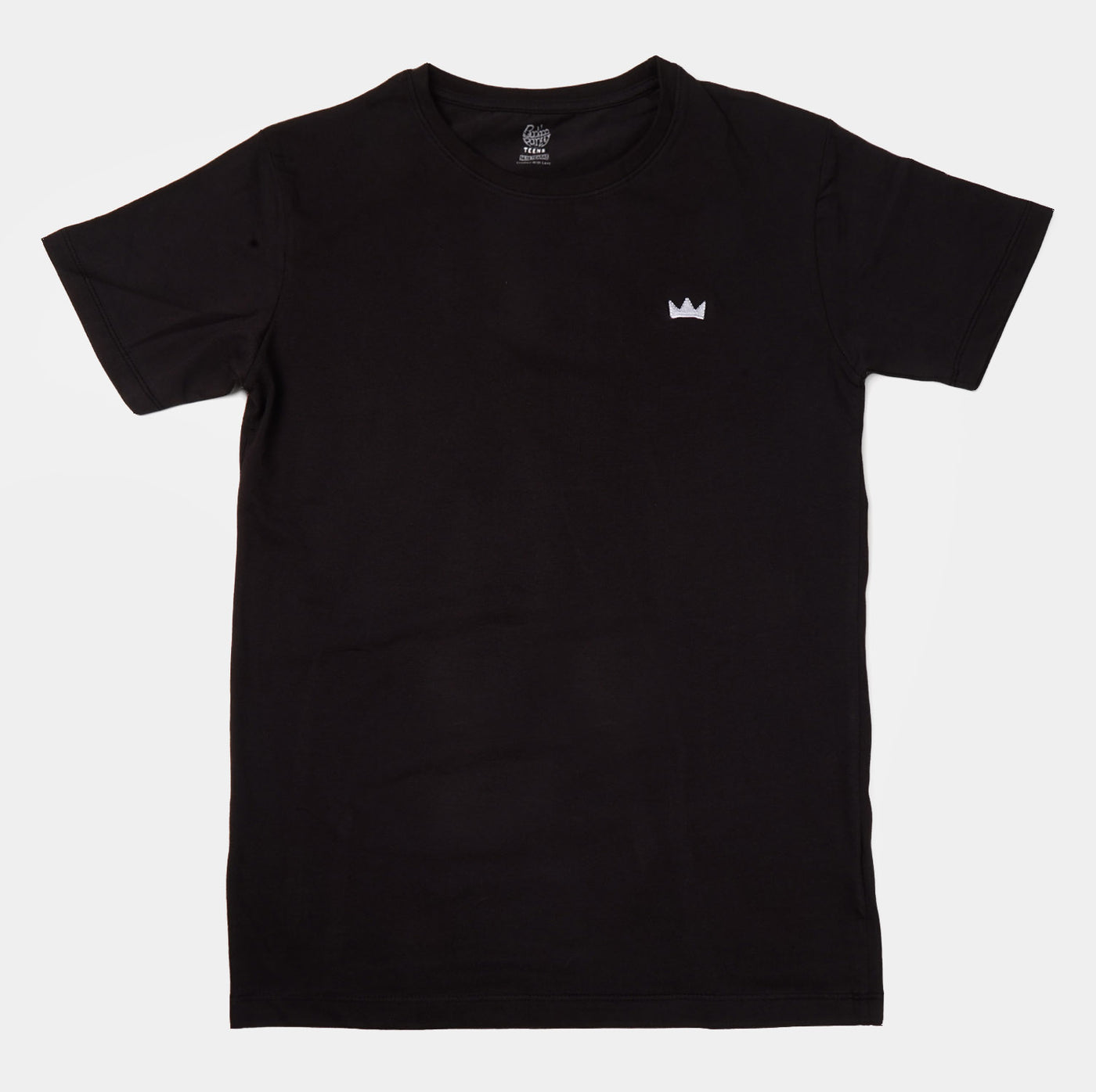 Teens Boys Lycra Jersey T-Shirt - Black