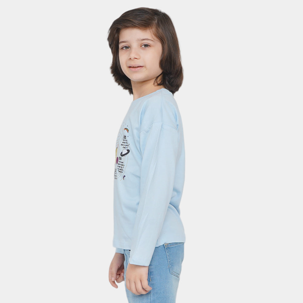 Boys T-Shirt F/S Solar System - Sky Blue