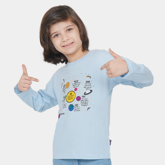 Boys T-Shirt F/S Solar System - Sky Blue