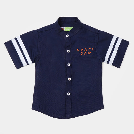 Infant Boys Oxford Casual Shirt Space Jam - Navy