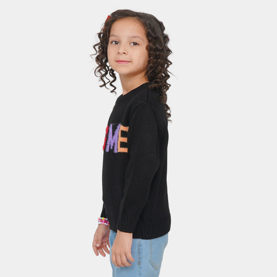 Girls Sweater Tag Me - BLACK