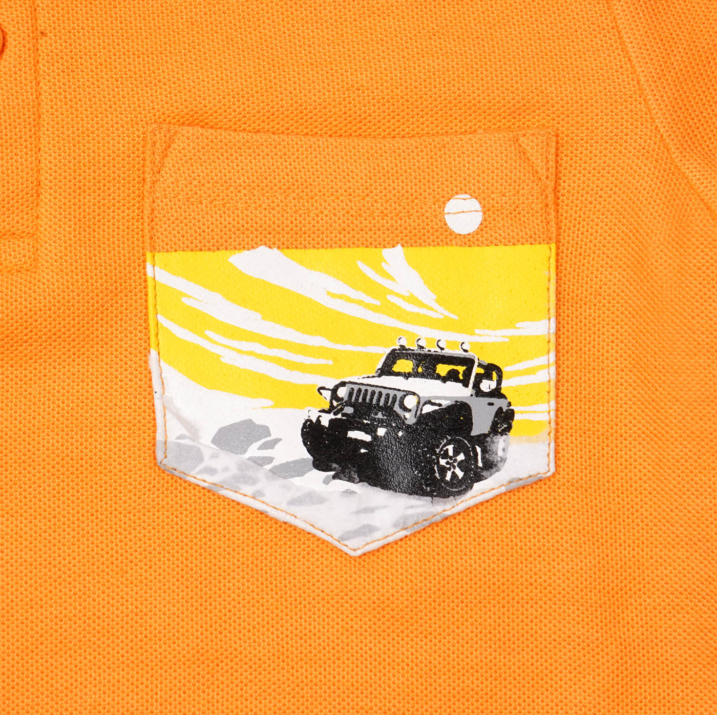 Boys Cotton Polo Shirt Jeep - Orange