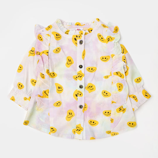 Infant Girls Casual Top Smiley - Multi