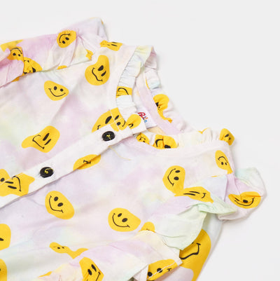 Infant Girls Casual Top Smiley - Multi