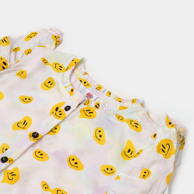 Girls Casual Top Smiley - Multi