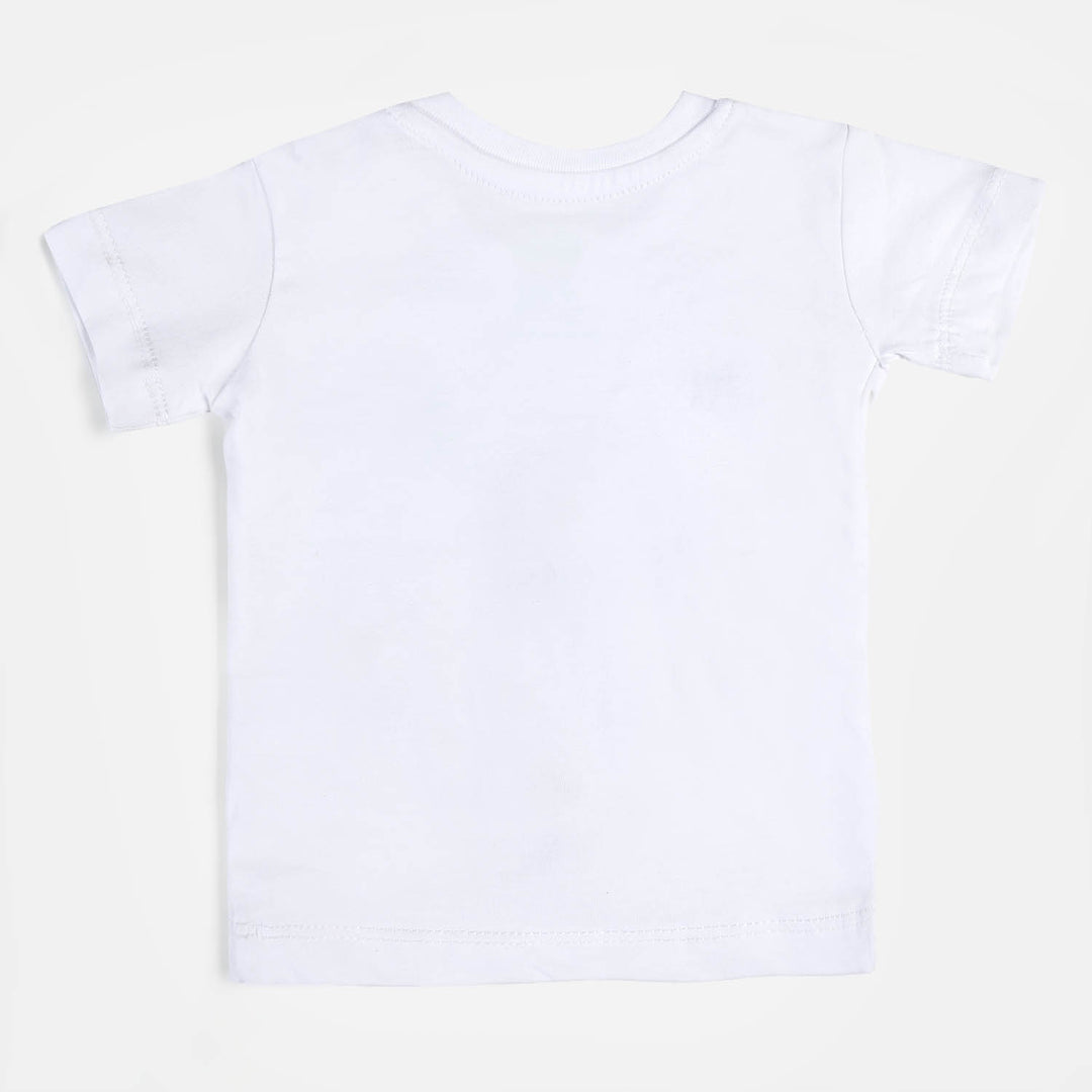 Infant Cotton Girls T-Shirt Sunflower | White