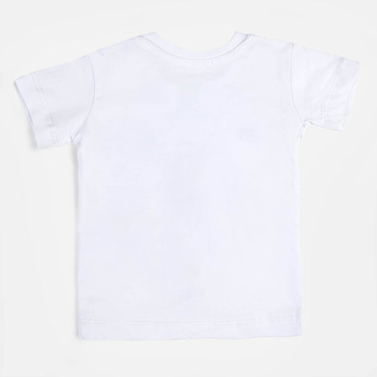 Infant Cotton Girls T-Shirt Sunflower | White