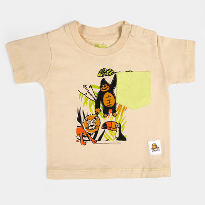 Infant Boys Neck T-Shirt Lion - Vanila